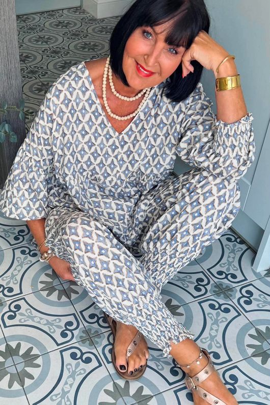 Ren Tiles of Marrakesh X Ali Ash Shirring Cuff Pant